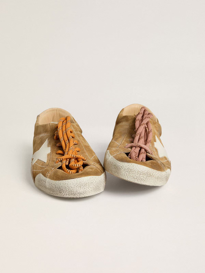 Golden Goose Truestar Sneaker Tan Suede - White Unisex Streetwear Limited Edition