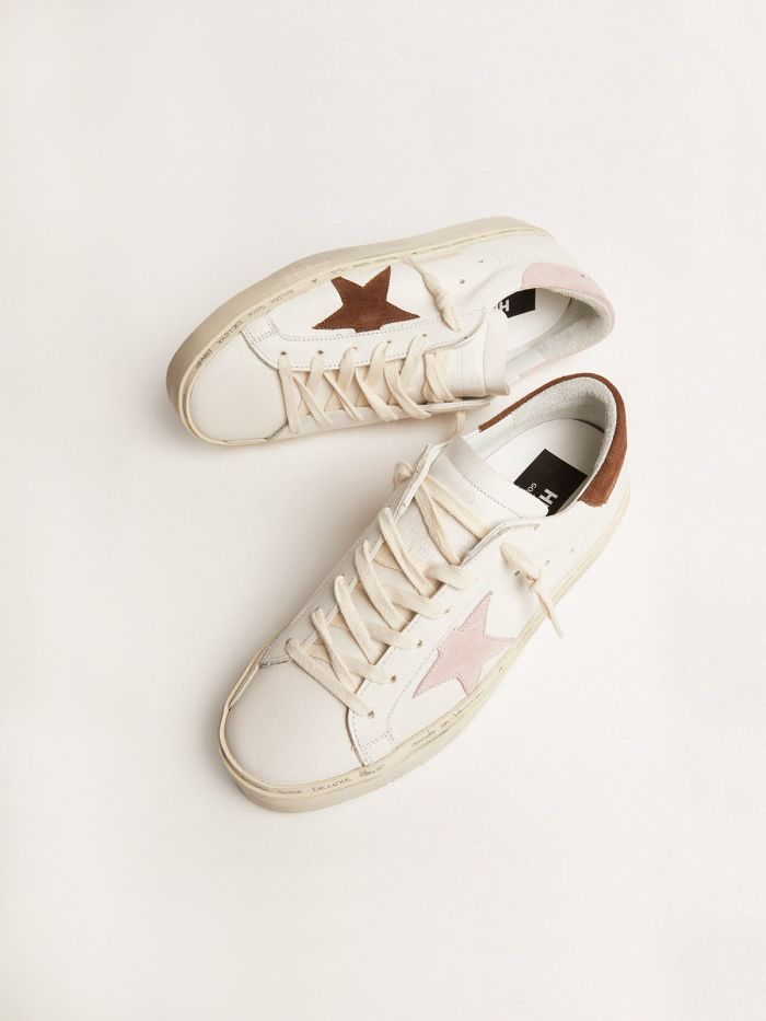 Hi Star Ltd Sneakers With Brown Suede Star And Suede Heel Tab - Pink Unisex Streetwear Limited Edition