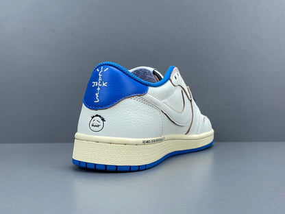 JORDAN 1 Low Og - Travis Scott Fragment - Black Unisex Streetwear Limited Edition - The JORDAN 1 LOW OG x TRAVIS SCOTT FRAGMENT - REPLICA is a masterpiece of