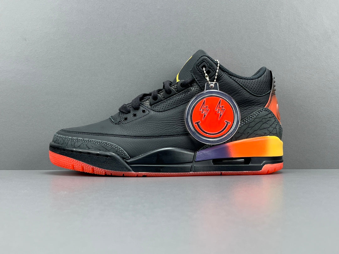 JORDAN 3 Retro - J Balvin Rio - Red Unisex Streetwear Limited Edition - The JORDAN 3 RETRO x J BALVIN RIO - REPLICA is a vibrant collaboration that