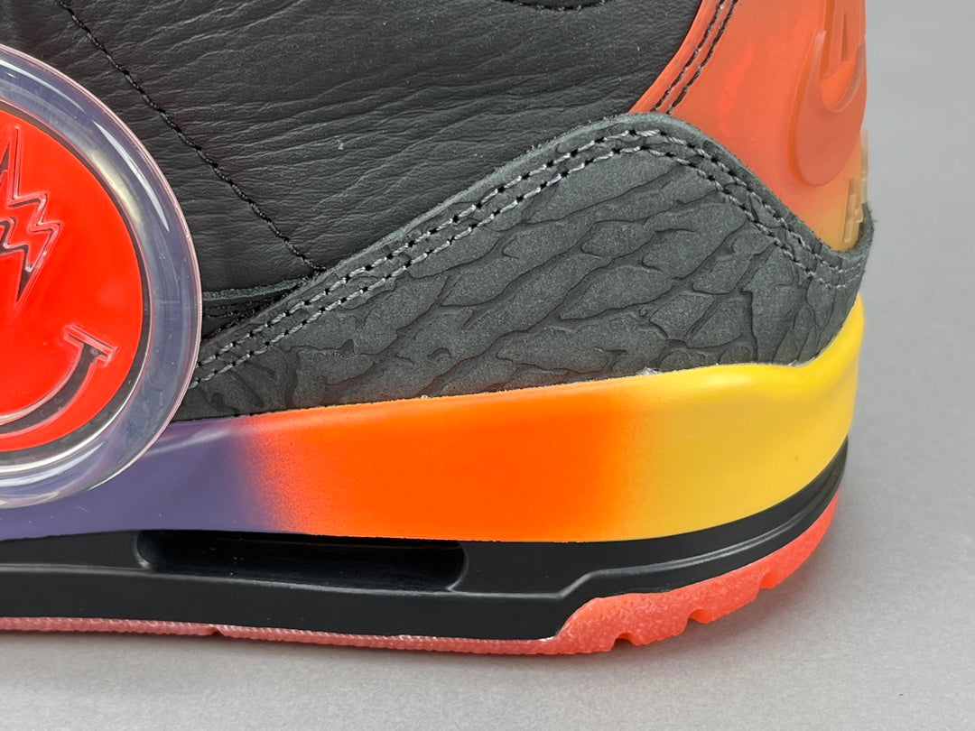 JORDAN 3 Retro - J Balvin Rio - Red Unisex Streetwear Limited Edition - The JORDAN 3 RETRO x J BALVIN RIO - REPLICA is a vibrant collaboration that
