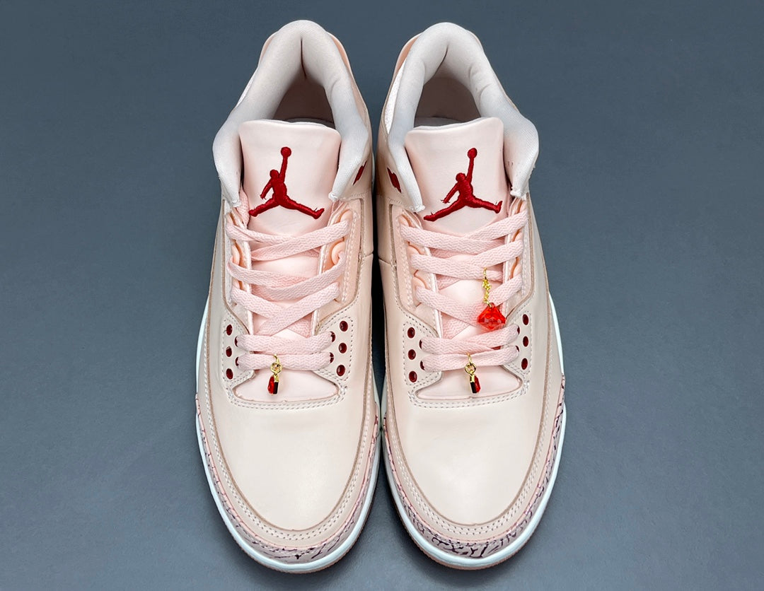 JORDAN 3 Retro - Valentine's Day - White Unisex Streetwear Limited Edition - The JORDAN 3 RETRO x VALENTINE'S DAY - REPLICA is a romantic twist on the