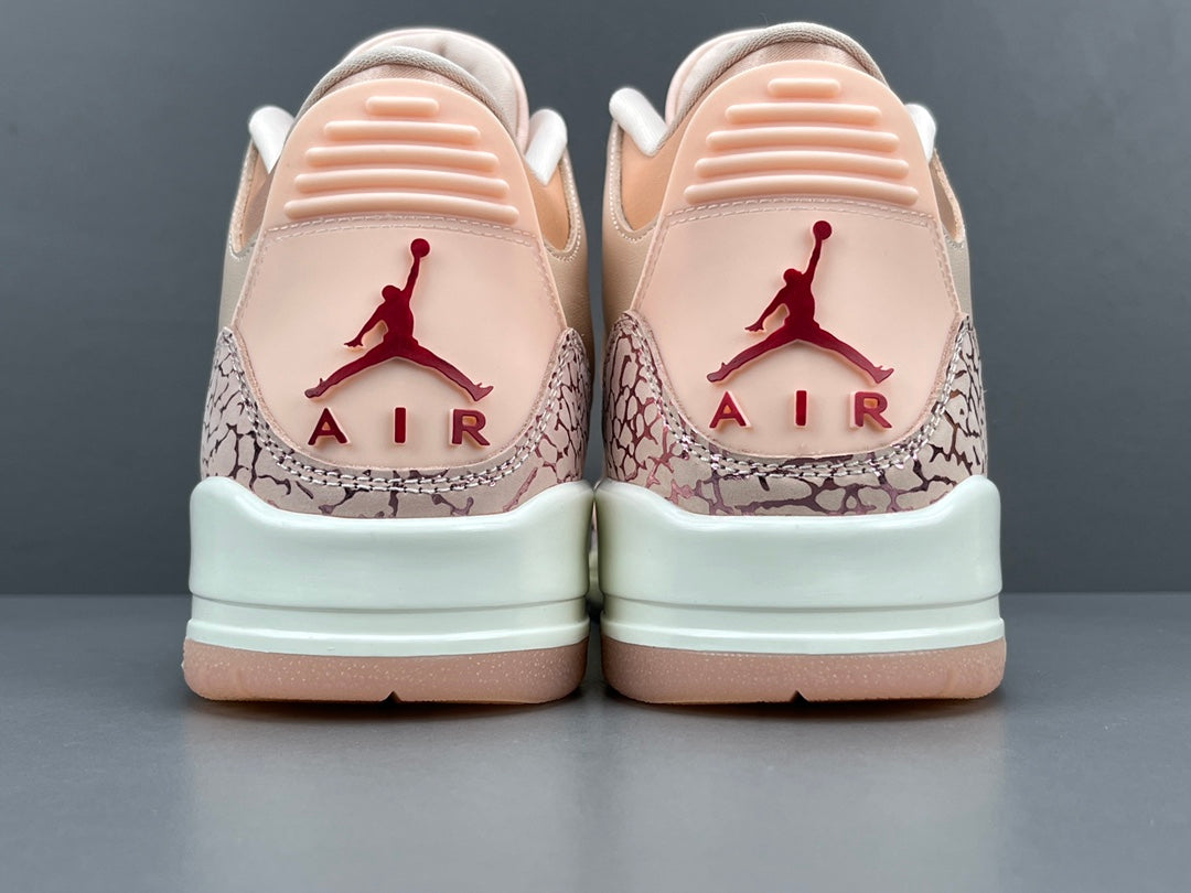 JORDAN 3 Retro - Valentine's Day - White Unisex Streetwear Limited Edition - The JORDAN 3 RETRO x VALENTINE'S DAY - REPLICA is a romantic twist on the