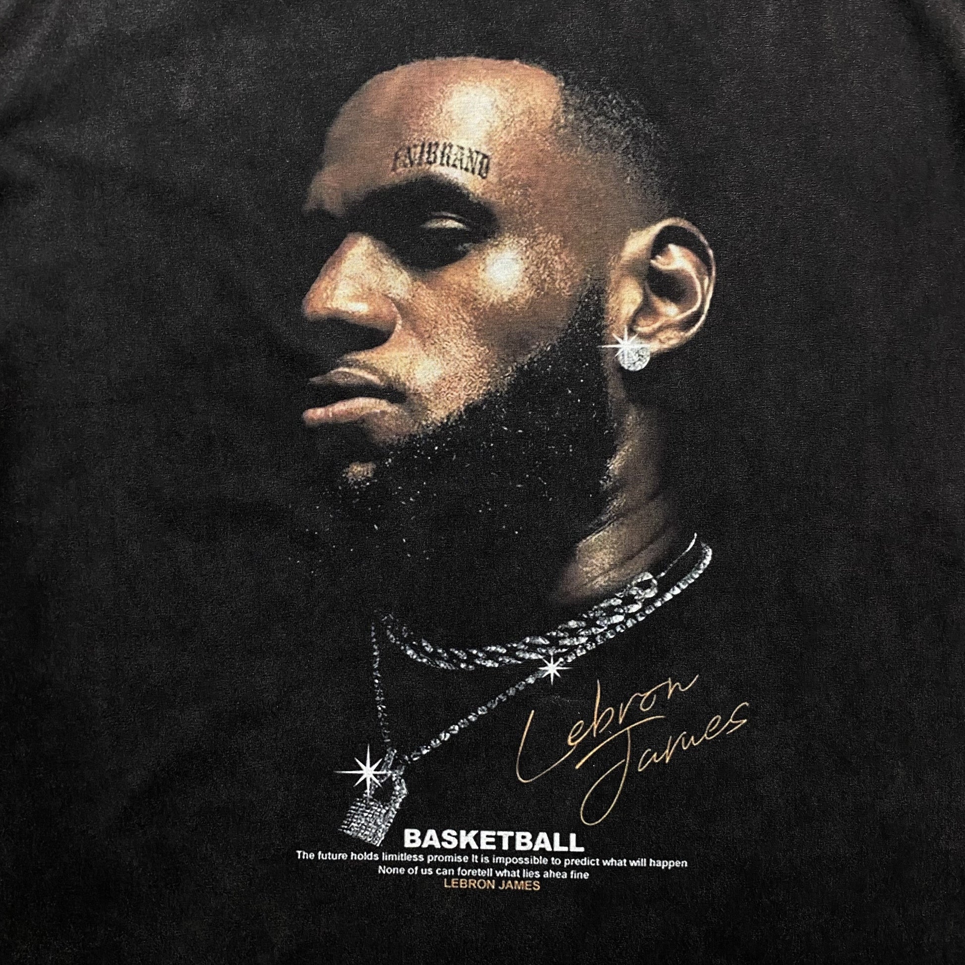 LEBRON James Vintage Graphic Tee Dark T-Shirt - Grey Unisex Streetwear Limited Edition - The LEBRON JAMES VINTAGE GRAPHIC TEE DARK GREY - REPLICA is the perfect blend of