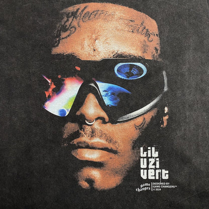 Camiseta gráfica vintage Lil Uzi Vert gris oscuro