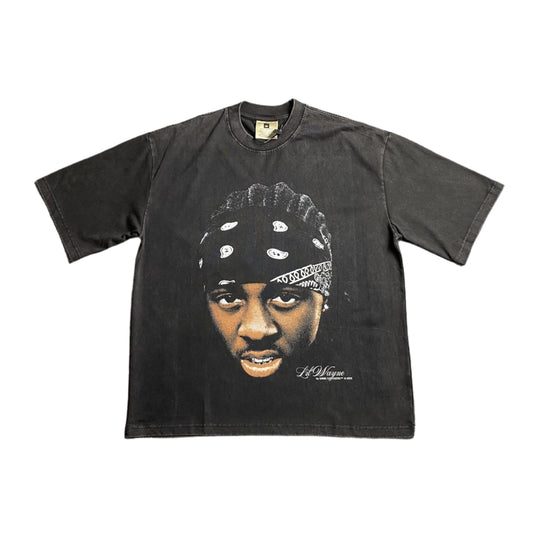 LIL Wayne Vintage Graphic Tee Dark T-Shirt - Grey Unisex Streetwear Limited Edition - The LIL WAYNE VINTAGE GRAPHIC TEE DARK GREY - REPLICA is a must-have for hip-hop