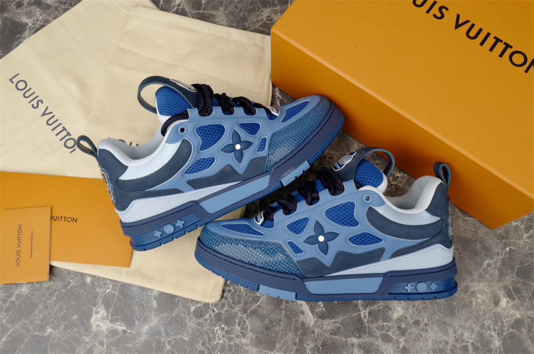 LOUIS Vuitton Lv Skate Sneaker - Blue Unisex Streetwear Limited Edition - The LOUIS VUITTON LV SKATE SNEAKER BLUE - REPLICA offers a vibrant mix of luxury