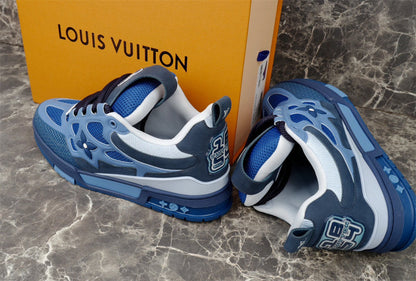 LOUIS Vuitton Lv Skate Sneaker - Blue Unisex Streetwear Limited Edition - The LOUIS VUITTON LV SKATE SNEAKER BLUE - REPLICA offers a vibrant mix of luxury