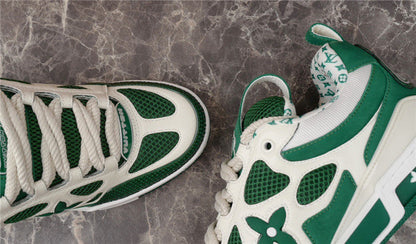 LOUIS Vuitton Lv Skate Sneaker Green - White Unisex Streetwear Limited Edition - The LOUIS VUITTON LV SKATE SNEAKER GREEN WHITE - REPLICA combines bold color with timeless