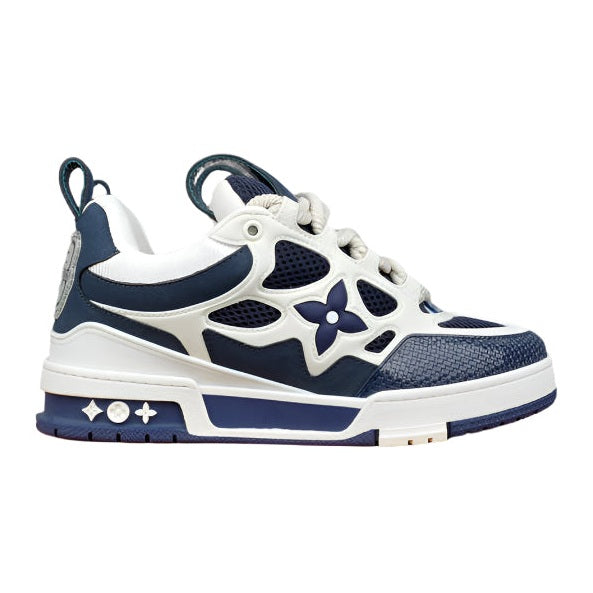 LOUIS Vuitton Lv Skate Sneaker Marine - White Unisex Streetwear Limited Edition - The LOUIS VUITTON LV SKATE SNEAKER MARINE WHITE - REPLICA combines nautical-inspired elegance with modern