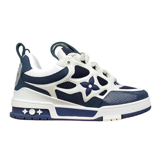 LOUIS Vuitton Lv Skate Sneaker Marine - White Unisex Streetwear Limited Edition - The LOUIS VUITTON LV SKATE SNEAKER MARINE WHITE - REPLICA combines nautical-inspired elegance with modern