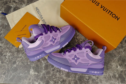 LOUIS Vuitton Lv Skate Sneaker - Purple Unisex Streetwear Limited Edition - The LOUIS VUITTON LV SKATE SNEAKER PURPLE - REPLICA combines bold streetwear aesthetics with luxurious