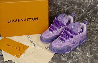 LOUIS Vuitton Lv Skate Sneaker - Purple Unisex Streetwear Limited Edition - The LOUIS VUITTON LV SKATE SNEAKER PURPLE - REPLICA combines bold streetwear aesthetics with luxurious