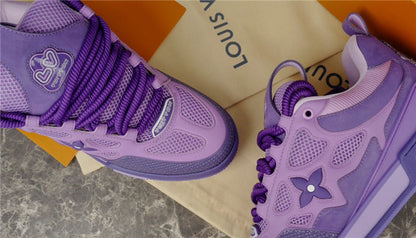 LOUIS Vuitton Lv Skate Sneaker - Purple Unisex Streetwear Limited Edition - The LOUIS VUITTON LV SKATE SNEAKER PURPLE - REPLICA combines bold streetwear aesthetics with luxurious