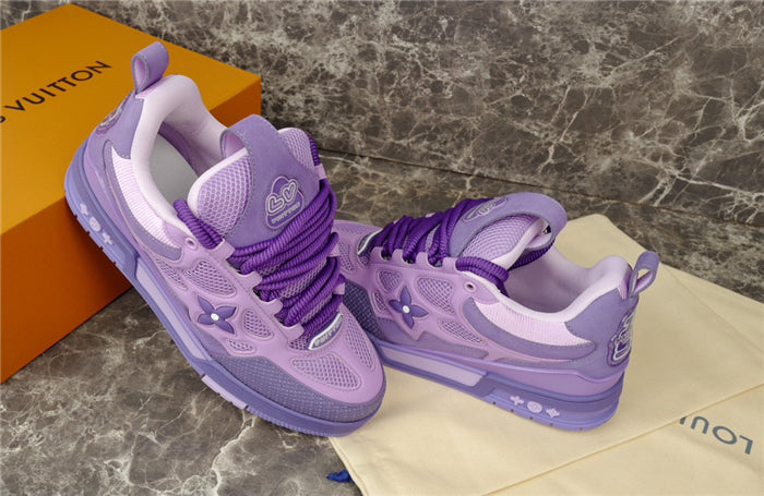 LOUIS Vuitton Lv Skate Sneaker - Purple Unisex Streetwear Limited Edition - The LOUIS VUITTON LV SKATE SNEAKER PURPLE - REPLICA combines bold streetwear aesthetics with luxurious