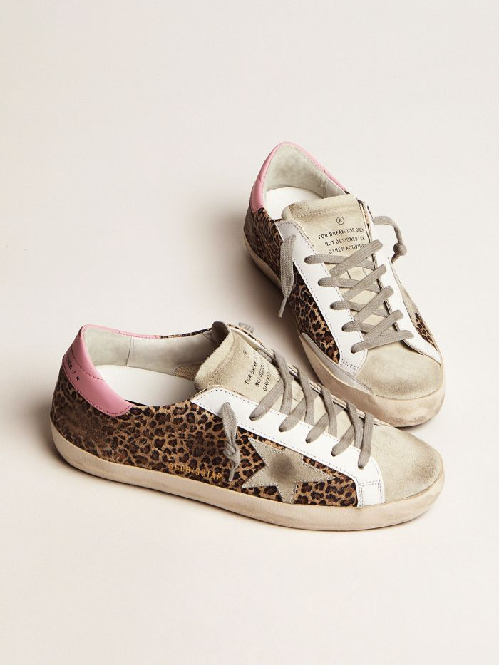 Leopard-print Suede Super-star Sneakers - Pink Unisex Streetwear Limited Edition