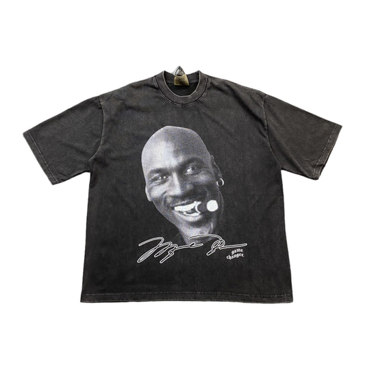 MICHAEL Jordan Vintage Graphic Tee Dark T-Shirt - Grey Unisex Streetwear Limited Edition - The MICHAEL JORDAN VINTAGE GRAPHIC TEE DARK GREY - REPLICA is a must-have for basketball