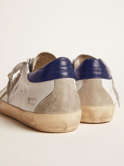 Men s Super-star Sneakers With Suede Star And Heel Tab - Blue Unisex Streetwear Limited Edition
