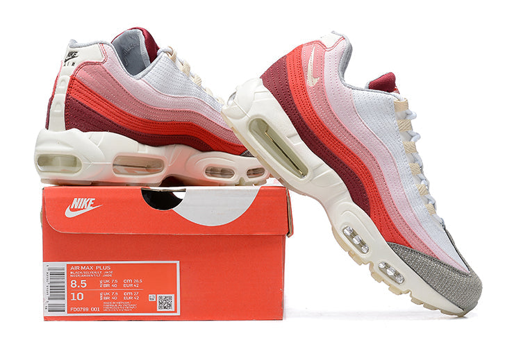 NIKE Air Ma - 95 - Anatomy Of Air - Red Unisex Streetwear Limited Edition - The NIKE AIR MAX 95 x ANATOMY OF AIR - REPLICA reimagines the legendary Air