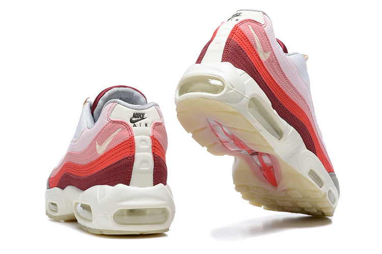 NIKE Air Ma - 95 - Anatomy Of Air - Red Unisex Streetwear Limited Edition - The NIKE AIR MAX 95 x ANATOMY OF AIR - REPLICA reimagines the legendary Air