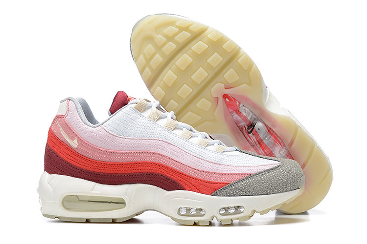 NIKE Air Ma - 95 - Anatomy Of Air - Red Unisex Streetwear Limited Edition - The NIKE AIR MAX 95 x ANATOMY OF AIR - REPLICA reimagines the legendary Air