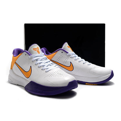 NIKE Kobe 5 Protro - Lakers Home - White Unisex Streetwear Limited Edition - The Nike Kobe 5 Protro x Lakers Home pays homage to Kobe Bryant s legendary career