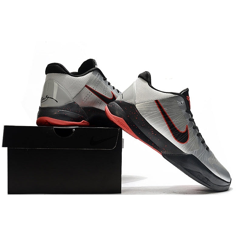 NIKE Kobe 5 Protro - Wolf - Grey Unisex Streetwear Limited Edition - The Nike Kobe 5 Protro x Wolf Grey combines sleek design with elite performance, inspired