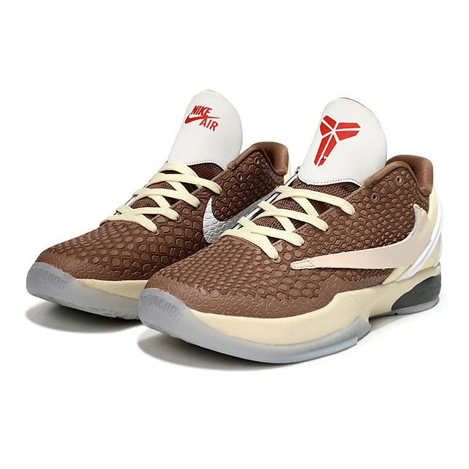 NIKE Kobe 6 Protro - Travis Scott Reverse Mocha - Cream Unisex Streetwear Limited Edition - The Nike Kobe 6 Protro x Travis Scott Reverse Mocha blends the innovative performance of