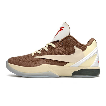 NIKE Kobe 6 Protro - Travis Scott Reverse Mocha - Cream Unisex Streetwear Limited Edition - The Nike Kobe 6 Protro x Travis Scott Reverse Mocha blends the innovative performance of
