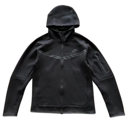 NIKE Tech Fleece Hoodie - - Black Unisex Streetwear Limited Edition