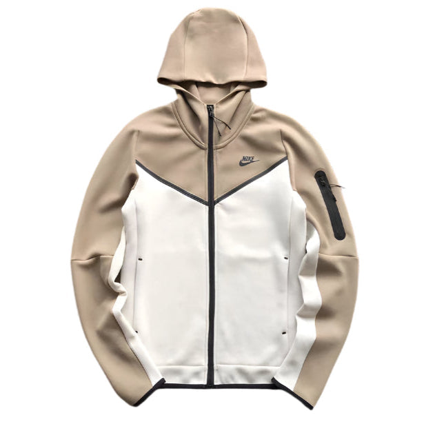 NIKE Tech Fleece Hoodie - Sandalwood - Light Bone - White Unisex Streetwear Limited Edition - The NIKE TECH FLEECE HOODIE SANDALWOOD/LIGHT BONE WHITE - REPLICA combines modern sportswear innovation wi