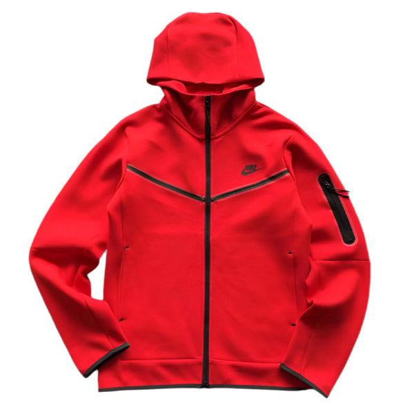 NIKE Tech Fleece Hoodie - University - Red Unisex Streetwear Limited Edition