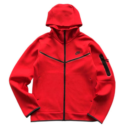 NIKE Tech Fleece Hoodie - University - Red Unisex Streetwear Limited Edition