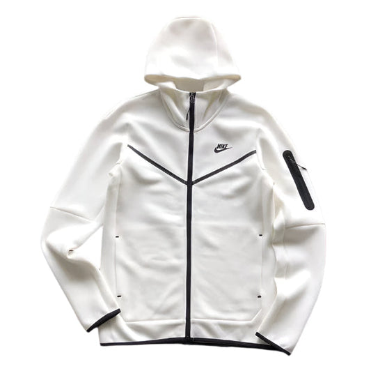 NIKE Tech Fleece Hoodie - - White Unisex Streetwear Limited Edition
