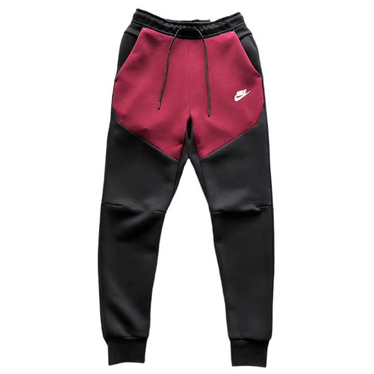 NIKE Tech Fleece Pants - Dark Beetroot - Phantom - Red Unisex Streetwear Limited Edition - The NIKE TECH FLEECE PANTS DARK BEETROOT/PHANTOM - REPLICA deliver a perfect blend of modern