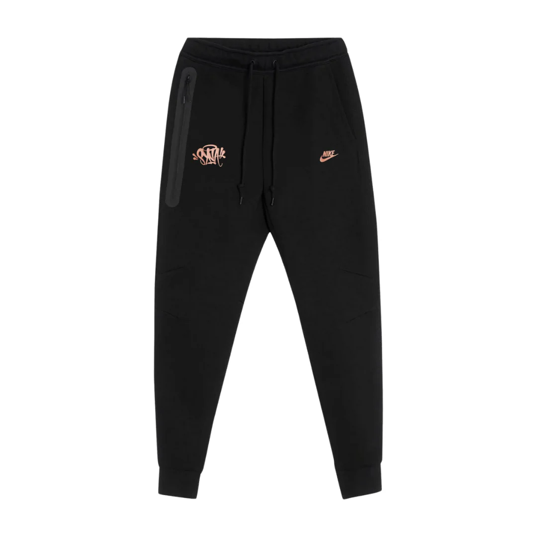 NIKE Tech Fleece - Syna Central Cee Pants - Red Unisex Streetwear Limited Edition