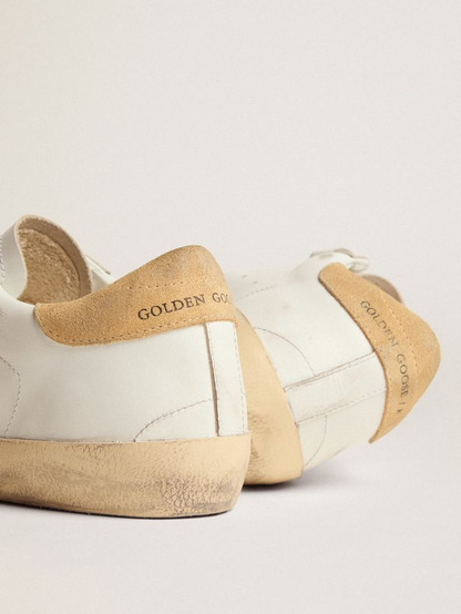 Old School Sneakers With Pink Glitter Star And Sand-colored Suede Heel Tab Unisex Streetwear Limited Edition