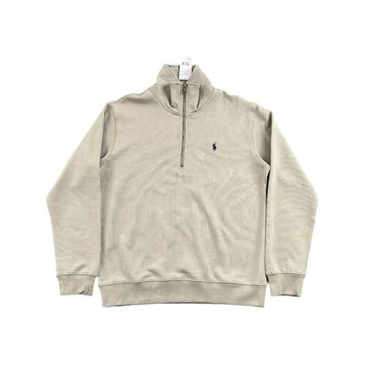 POLO Ralph Lauren Quarter Zip Sweatshirt - Beige Unisex Streetwear Limited Edition - The POLO RALPH LAUREN QUARTER ZIP SWEATSHIRT BEIGE - REPLICA delivers timeless elegance and effortless
