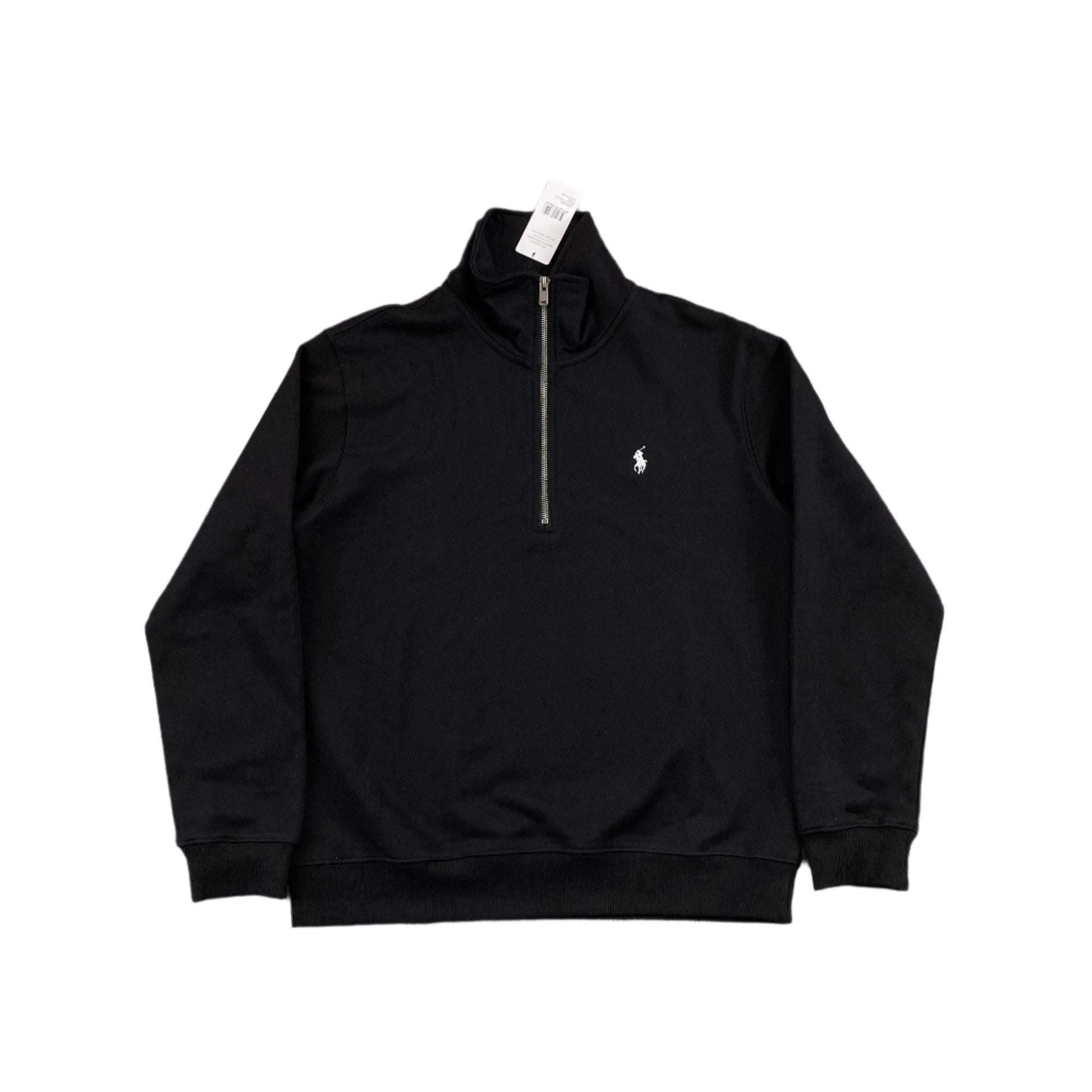 POLO Ralph Lauren Quarter Zip Sweatshirt - Black Unisex Streetwear Limited Edition - The POLO RALPH LAUREN QUARTER ZIP SWEATSHIRT BLACK - REPLICA blends classic sophistication with effortless