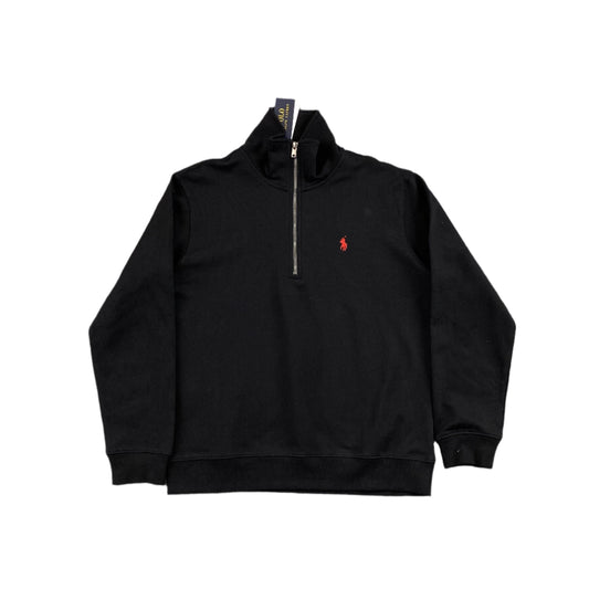 POLO Ralph Lauren Quarter Zip Sweatshirt - Black Unisex Streetwear Limited Edition - The POLO RALPH LAUREN QUARTER ZIP SWEATSHIRT BLACK - REPLICA is the perfect blend of