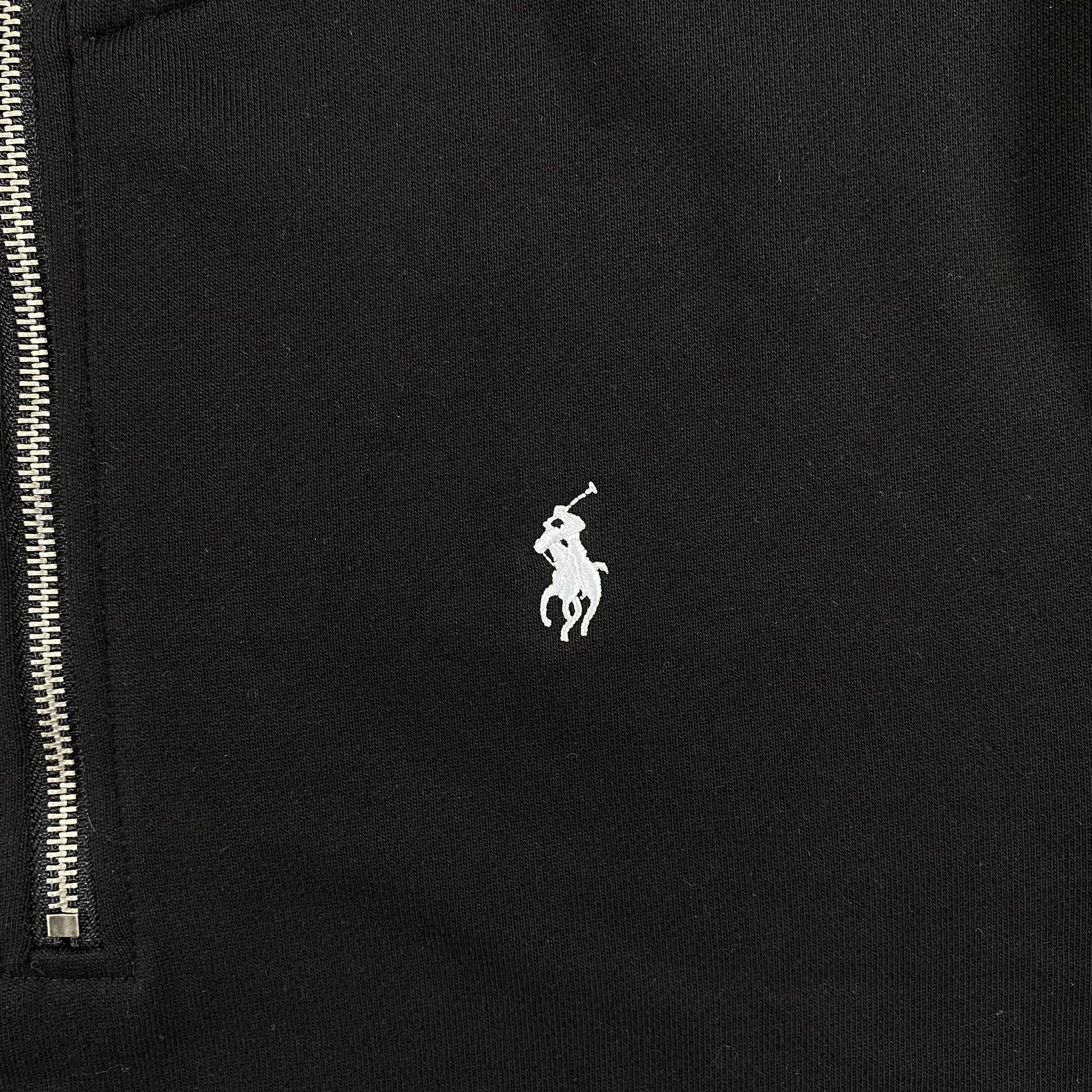 POLO Ralph Lauren Quarter Zip Sweatshirt - Black Unisex Streetwear Limited Edition - The POLO RALPH LAUREN QUARTER ZIP SWEATSHIRT BLACK - REPLICA blends classic sophistication with effortless