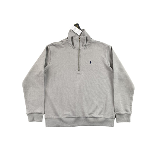 POLO Ralph Lauren Quarter Zip Sweatshirt - Grey Unisex Streetwear Limited Edition - The POLO RALPH LAUREN QUARTER ZIP SWEATSHIRT GREY - REPLICA combines timeless style with effortless
