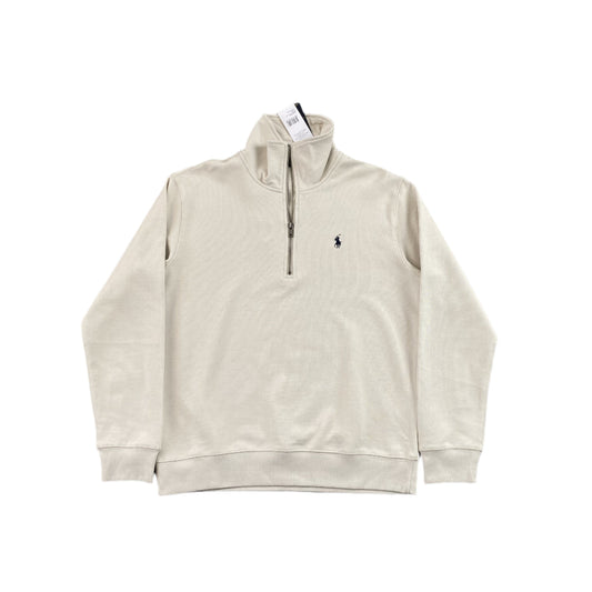POLO Ralph Lauren Quarter Zip Sweatshirt - White Unisex Streetwear Limited Edition - The POLO RALPH LAUREN QUARTER ZIP SWEATSHIRT WHITE - REPLICA embodies classic sophistication and everyday