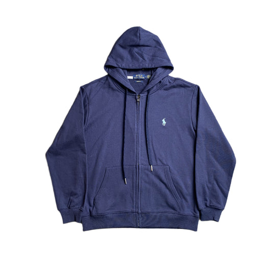 POLO Ralph Lauren Zip-up Hoodie - Navy Unisex Streetwear Limited Edition - The POLO RALPH LAUREN ZIP-UP HOODIE NAVY - REPLICA delivers classic American style with everyday