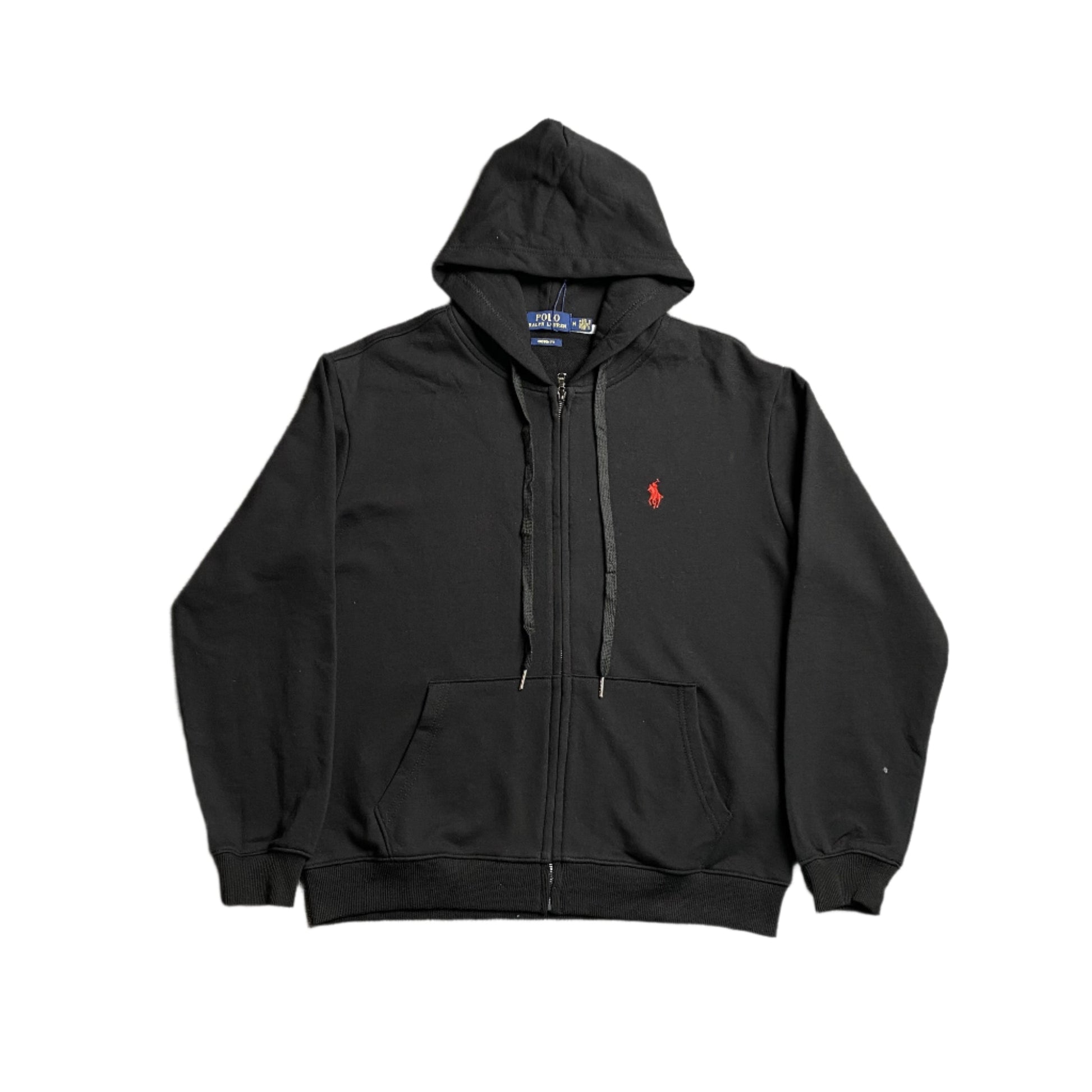 POLO Ralph Lauren Zip Up Hoodie - Black Unisex Streetwear Limited Edition - The POLO RALPH LAUREN ZIP-UP HOODIE BLACK - REPLICA blends timeless elegance with everyday comfort