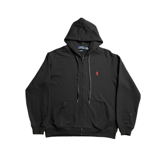 POLO Ralph Lauren Zip Up Hoodie - Black Unisex Streetwear Limited Edition - The POLO RALPH LAUREN ZIP-UP HOODIE BLACK - REPLICA blends timeless elegance with everyday comfort