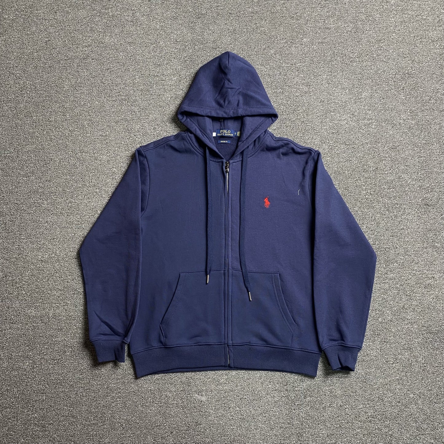 POLO Ralph Lauren Zip Up Hoodie - Navy Unisex Streetwear Limited Edition - The POLO RALPH LAUREN ZIP-UP HOODIE NAVY - REPLICA delivers classic American style with everyday