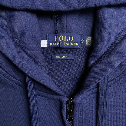 POLO Ralph Lauren Zip Up Hoodie - Navy Unisex Streetwear Limited Edition - The POLO RALPH LAUREN ZIP-UP HOODIE NAVY - REPLICA delivers classic American style with everyday