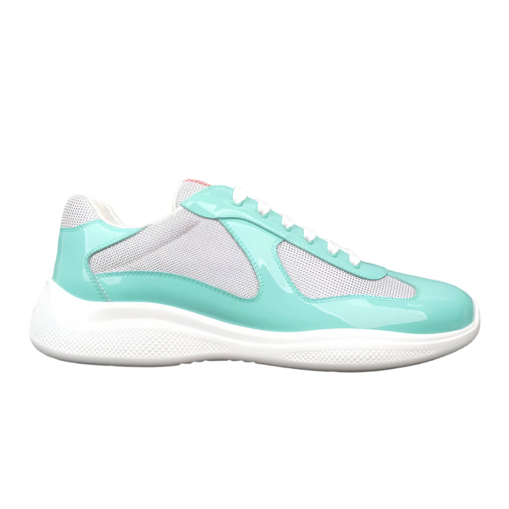 PRADA America's Cup Aquamarine Sneakers - Red Unisex Streetwear Limited Edition