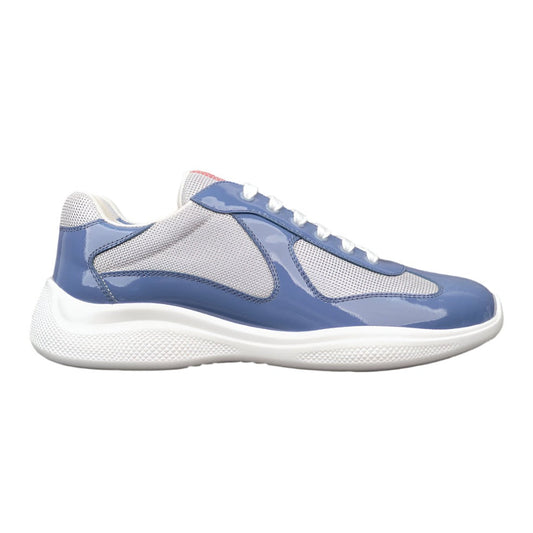 PRADA America's Cup Silver Sneakers - Blue Unisex Streetwear Limited Edition